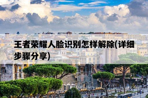 王者榮耀人臉識別怎樣解除，詳細步驟分享-圖1