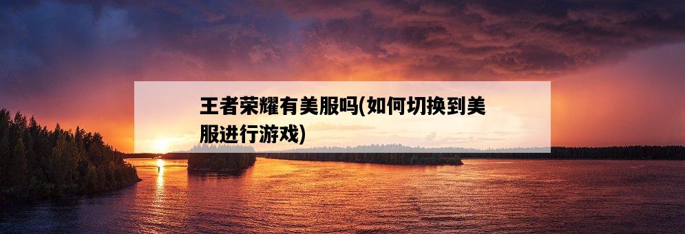 王者榮耀有美服嗎，如何切換到美服進行游戲-圖1