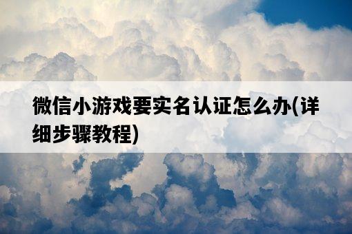 微信小游戲要實名認證怎么辦，詳細步驟教程-圖1