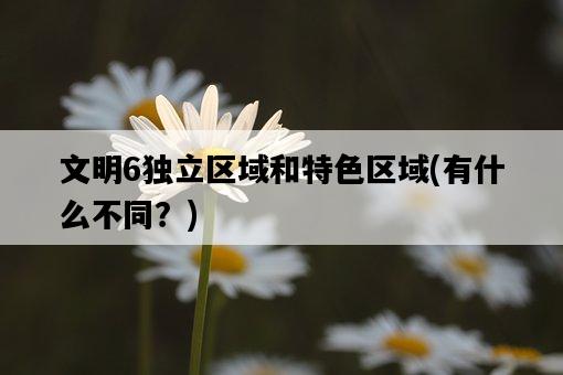 文明6獨立區域和特色區域，有什么不同？-圖1