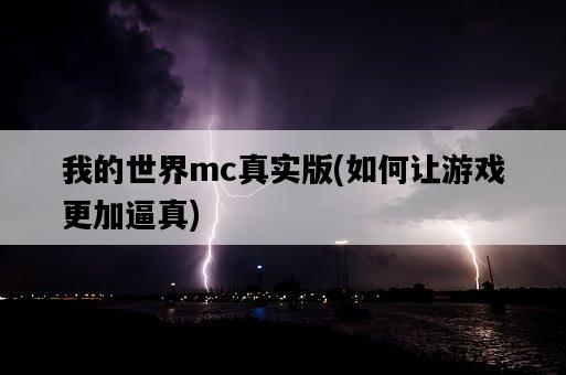 我的世界mc真實版，如何讓游戲更加逼真-圖1