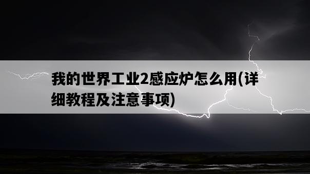 我的世界工業2感應爐怎么用，詳細教程及注意事項-圖1