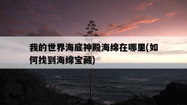 我的世界海底神殿海綿在哪里，如何找到海綿寶藏-圖1