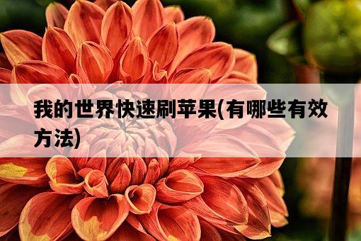 我的世界快速刷蘋果，有哪些有效方法-圖1