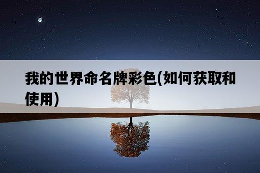 我的世界命名牌彩色，如何獲取和使用-圖1