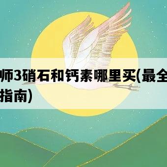 巫師3硝石和鈣素哪里買，最全購買指南-圖1