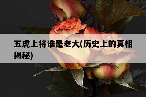 五虎上將誰是老大，歷史上的真相揭秘-圖1