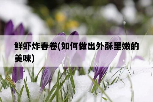 鮮蝦炸春卷，如何做出外酥里嫩的美味-圖1