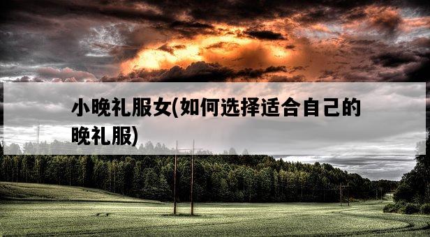 小晚禮服女，如何選擇適合自己的晚禮服-圖1