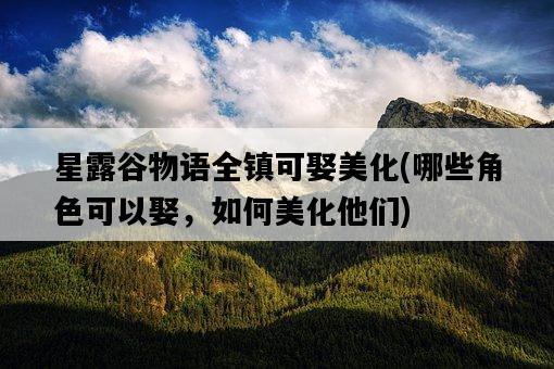 星露谷物語全鎮可娶美化，哪些角色可以娶，如何美化他們-圖1