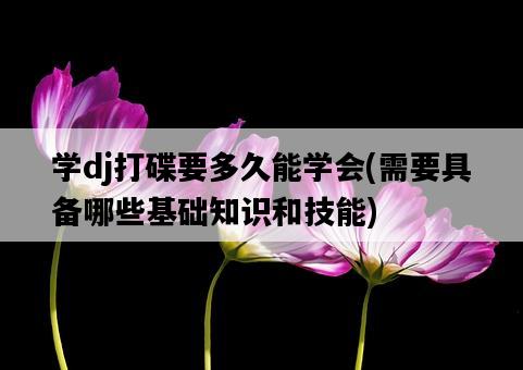學dj打碟要多久能學會，需要具備哪些基礎知識和技能-圖1
