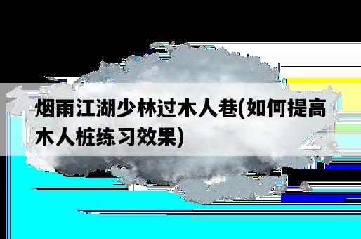 煙雨江湖少林過木人巷，如何提高木人樁練習效果-圖1