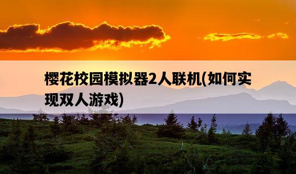 櫻花校園模擬器2人聯機，如何實現雙人游戲-圖1