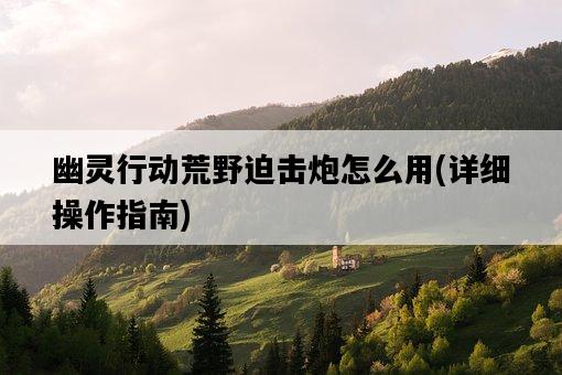 幽靈行動荒野迫擊炮怎么用，詳細操作指南-圖1