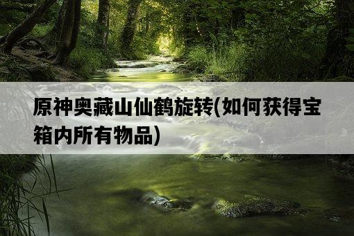 原神奧藏山仙鶴旋轉，如何獲得寶箱內所有物品-圖1