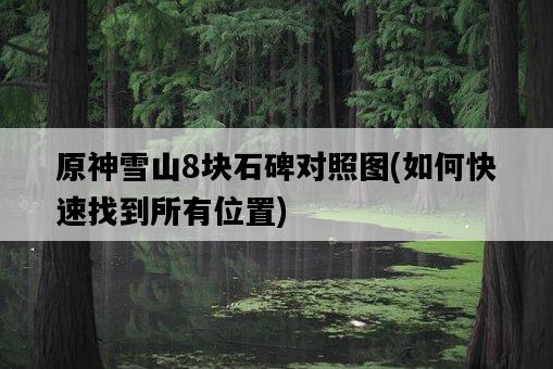 原神雪山8塊石碑對照圖，如何快速找到所有位置-圖1