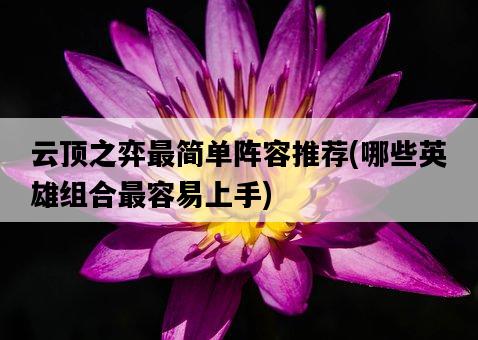 云頂之弈最簡單陣容推薦，哪些英雄組合最容易上手-圖1
