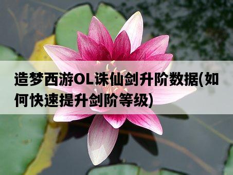造夢西游OL誅仙劍升階數據，如何快速提升劍階等級-圖1