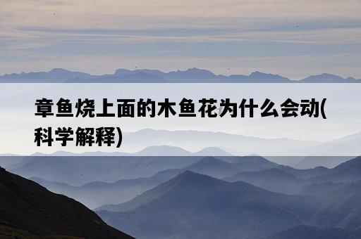章魚燒上面的木魚花為什么會動，科學解釋-圖1
