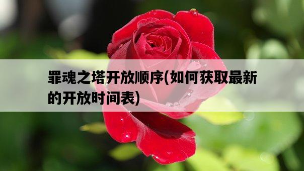 罪魂之塔開放順序，如何獲取最新的開放時間表-圖1