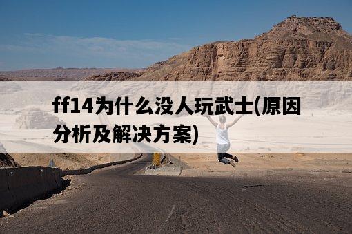 ff14為什么沒人玩武士，原因分析及解決方案-圖1