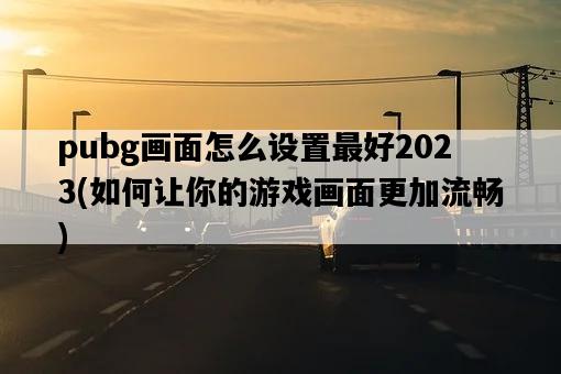 pubg畫面怎么設置最好2023，如何讓你的游戲畫面更加流暢-圖1