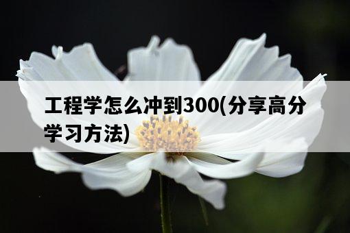 工程學怎么沖到300，分享高分學習方法-圖1