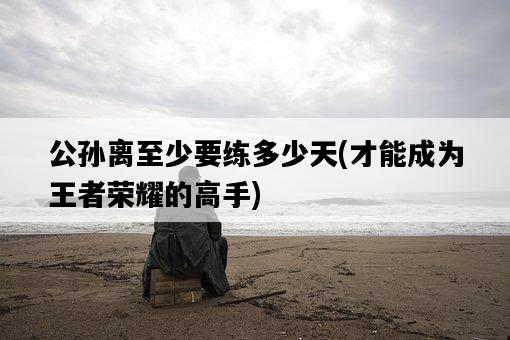 公孫離至少要練多少天，才能成為王者榮耀的高手-圖1
