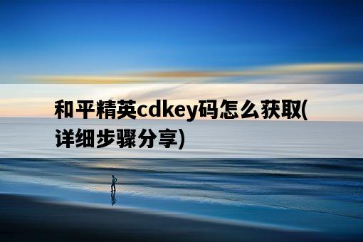 和平精英cdkey碼怎么獲取，詳細步驟分享-圖1