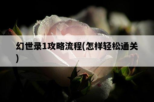 幻世錄1攻略流程，怎樣輕松通關-圖1