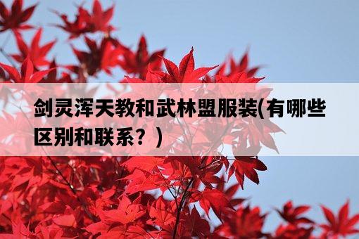 劍靈渾天教和武林盟服裝，有哪些區別和聯系？-圖1