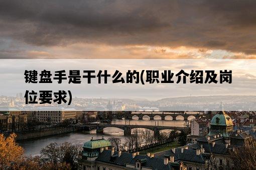 鍵盤手是干什么的，職業介紹及崗位要求-圖1