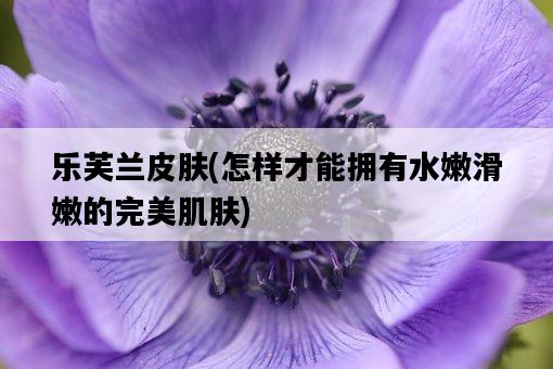 樂芙蘭皮膚，怎樣才能擁有水嫩滑嫩的完美肌膚-圖1