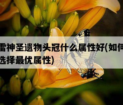 雷神圣遺物頭冠什么屬性好，如何選擇最優屬性-圖1