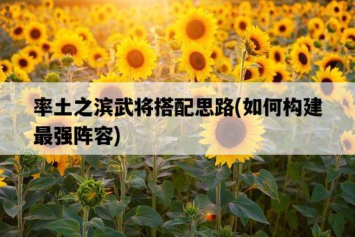 率土之濱武將搭配思路，如何構建最強陣容-圖1