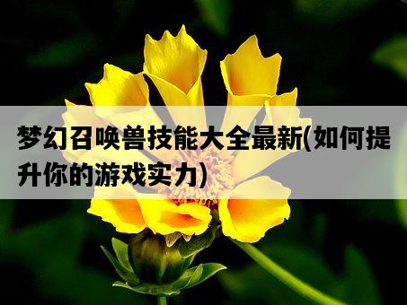 夢幻召喚獸技能大全最新，如何提升你的游戲實力-圖1