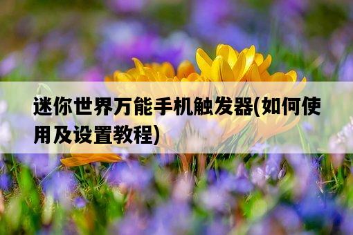 迷你世界萬能手機觸發器，如何使用及設置教程-圖1