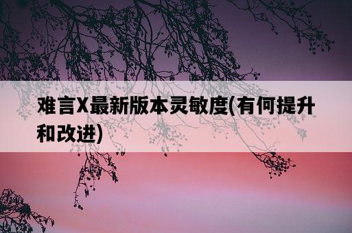 難言X最新版本靈敏度，有何提升和改進-圖1