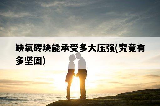 缺氧磚塊能承受多大壓強，究竟有多堅固-圖1
