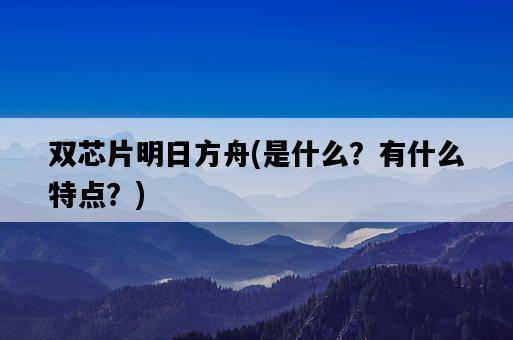 雙芯片明日方舟，是什么？有什么特點？-圖1