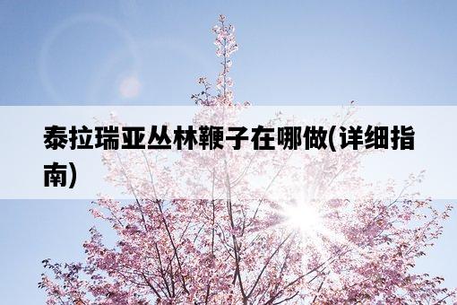 泰拉瑞亞叢林鞭子在哪做，詳細指南-圖1