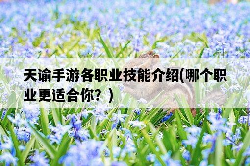 天諭手游各職業技能介紹，哪個職業更適合你？-圖1