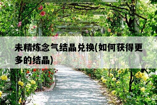 未精煉念氣結晶兌換，如何獲得更多的結晶-圖1