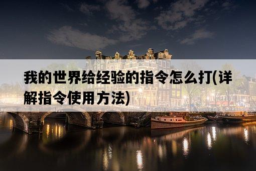 我的世界給經驗的指令怎么打，詳解指令使用方法-圖1
