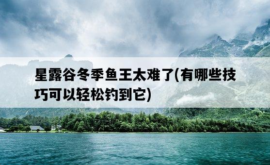 星露谷冬季魚王太難了，有哪些技巧可以輕松釣到它-圖1