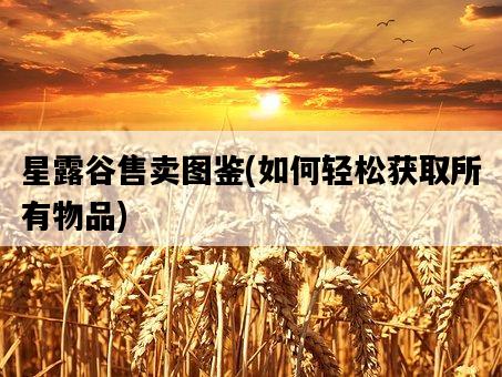 星露谷售賣圖鑒，如何輕松獲取所有物品-圖1