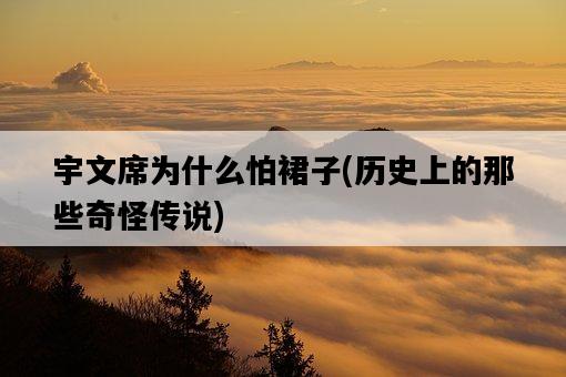 宇文席為什么怕裙子，歷史上的那些奇怪傳說-圖1