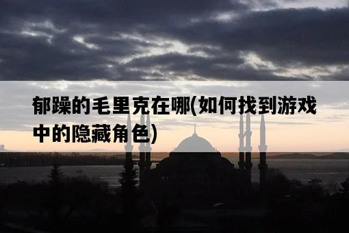 郁躁的毛里克在哪，如何找到游戲中的隱藏角色-圖1