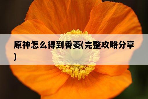 原神怎么得到香菱，完整攻略分享-圖1