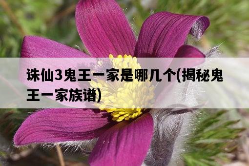 誅仙3鬼王一家是哪幾個，揭秘鬼王一家族譜-圖1